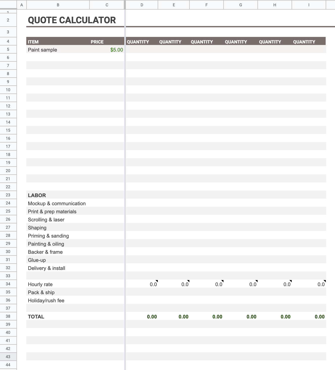 Compartment Spreadsheet Timber Master Spreadsheet Template – The Living Timber Co.